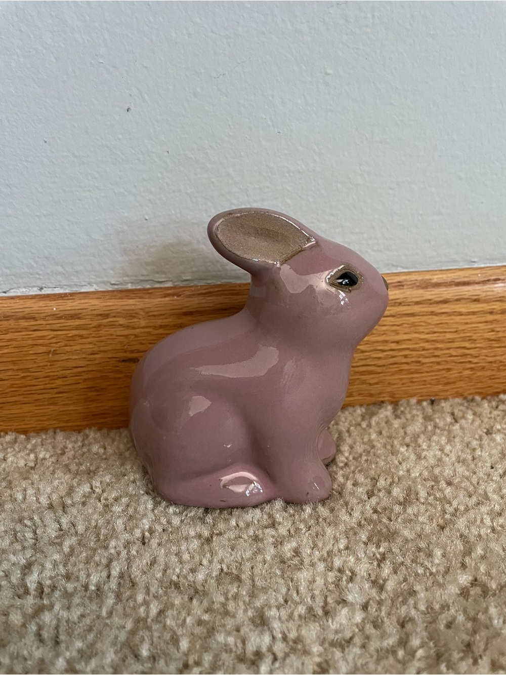 Mauve Ceramic Rabbit - Picture 2 of 3